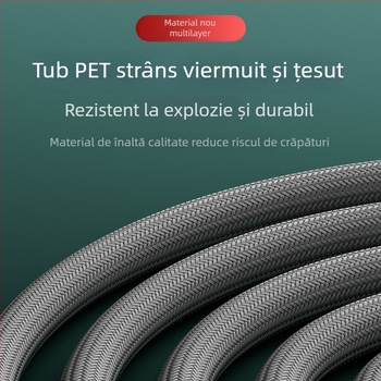 Furtun de duș cu design antiîncurcare, debit mare, rezistent la explozie și durabil; conexiune filetata; PET+EVA