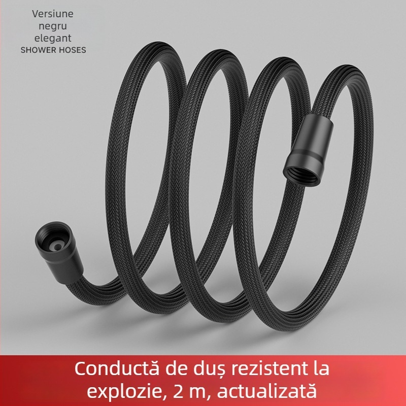 Furtun de duș cu design antiîncurcare, debit mare, rezistent la explozie și durabil; conexiune filetata; PET+EVA