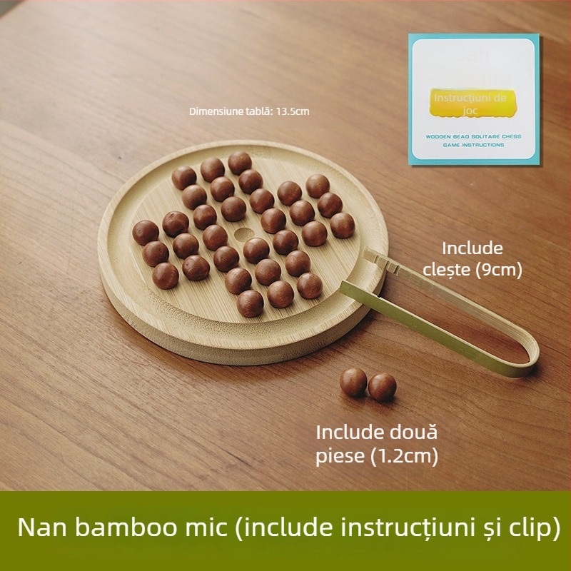 Set de șah din lemn pentru familie și copii, șah tradițional, ambalaj blister, stimulează interacțiunea părinte-copil și dezvoltarea interesului, potrivit pentru 4–60 de ani