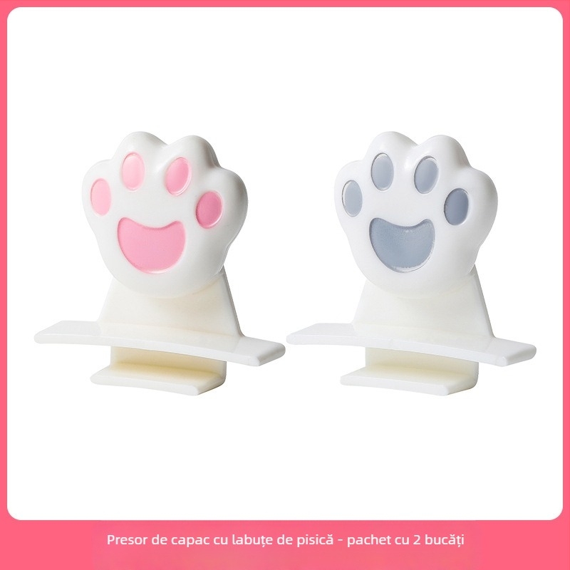 Ridicător capac toaleta în formă de labă de pisică – ABS, autoadeziv, fără atingere, set 2 buc.
