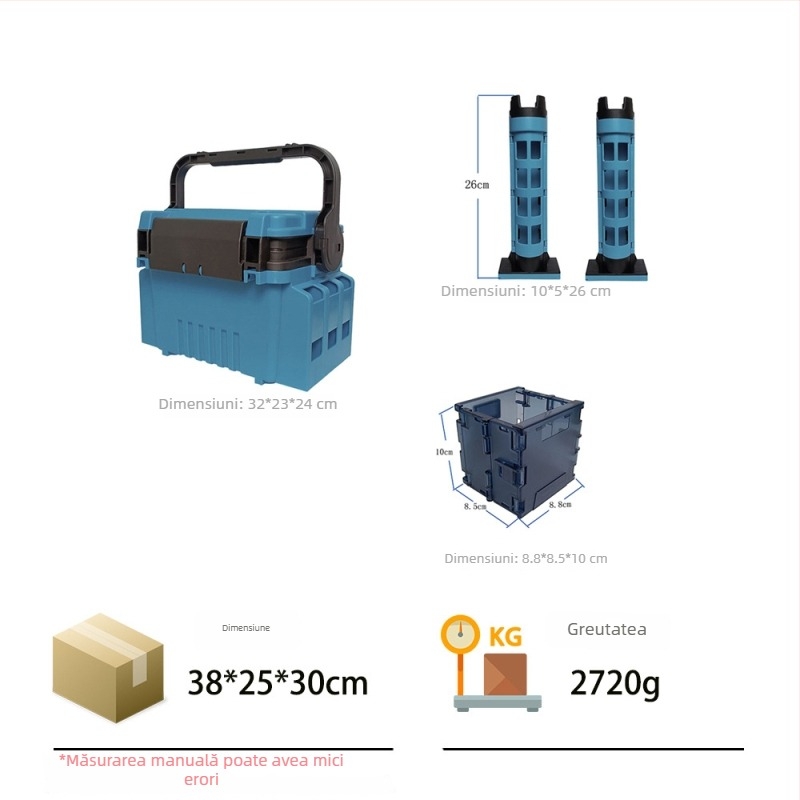 Cutie pentru echipament de pescuit cu design cu două straturi, ABS material, pentru exterior | Jon