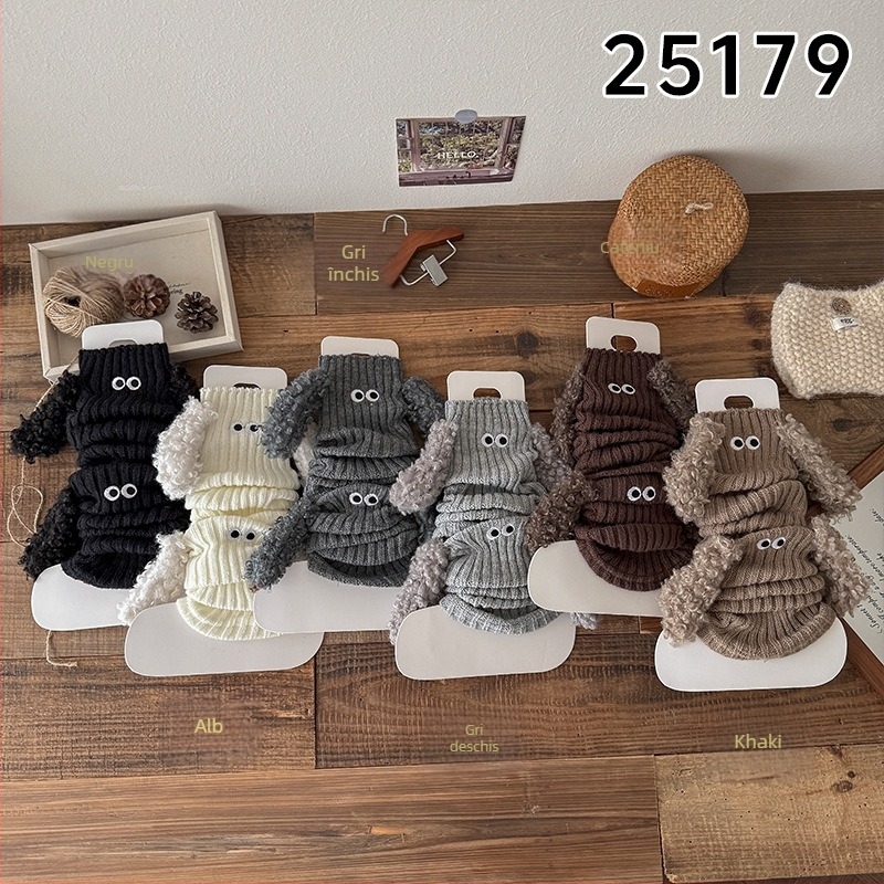 Șosete pentru fete, până la gambe, jacquard tricotate, din acril, respirante, pentru primăvară, toamnă și iarnă