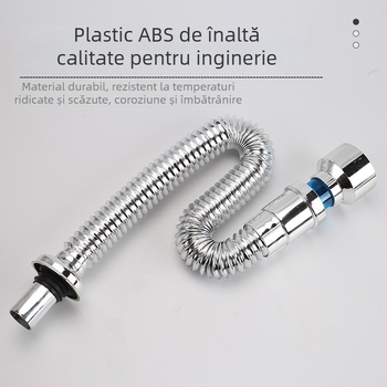 Conector pentru conductă de scurgere a urinării, în formă de S, montaj pe perete, anti miros, ABS