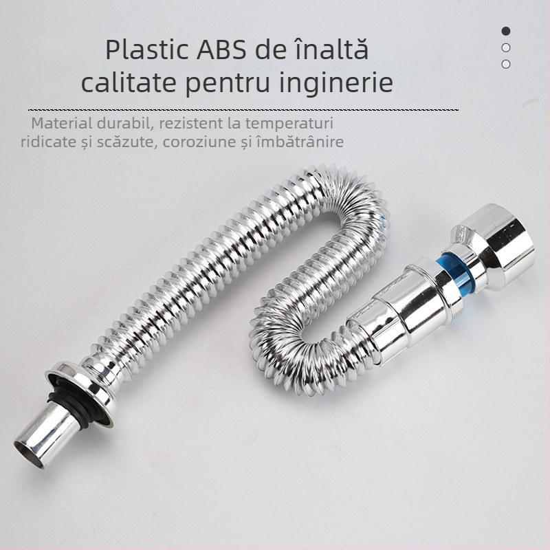 Conector pentru conductă de scurgere a urinării, în formă de S, montaj pe perete, anti miros, ABS