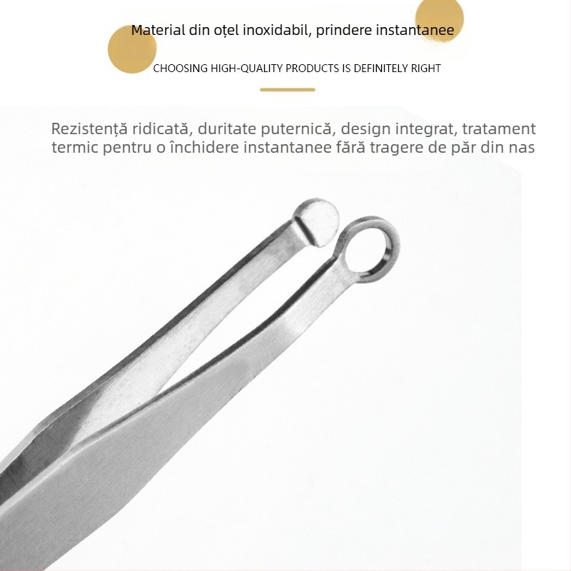 Trimmer pentru păr nazal cu cap rotund – din oțel inoxidabil, pinsetă, marca Licheng