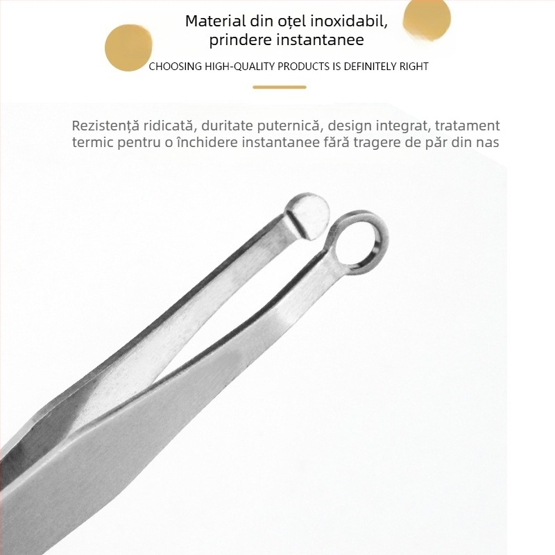 Trimmer pentru păr nazal cu cap rotund – din oțel inoxidabil, pinsetă, marca Licheng