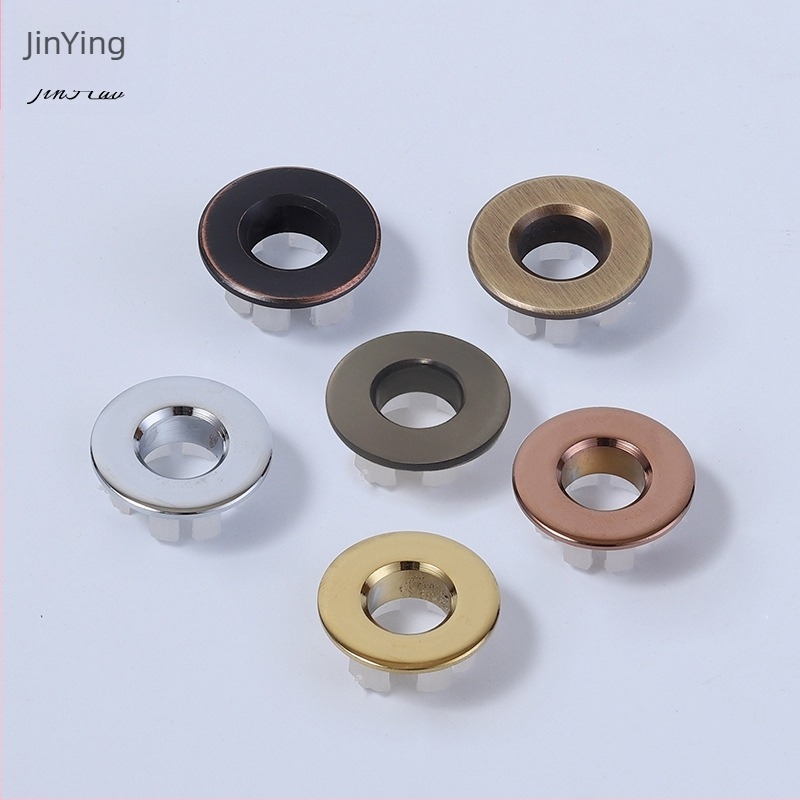 Jin Hao capac de supraprelungere a chiuvetei din cupru/ABS, dop ceramic pentru chiuvetă, montaj prin apăsare, accesorii metalice ștampilate