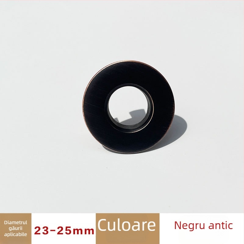 Jin Hao capac de supraprelungere a chiuvetei din cupru/ABS, dop ceramic pentru chiuvetă, montaj prin apăsare, accesorii metalice ștampilate