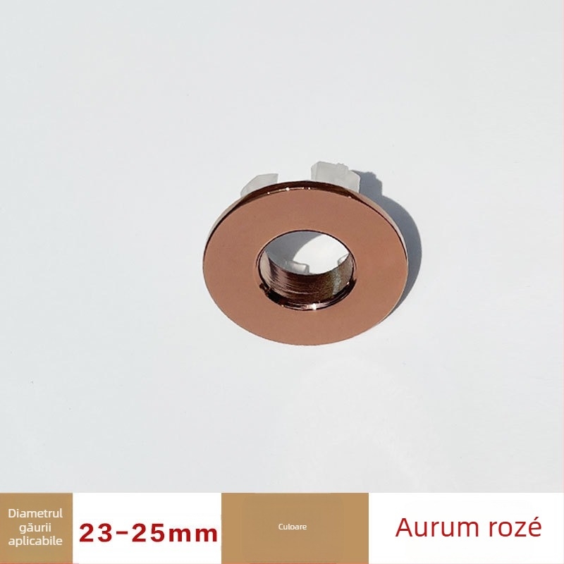 Jin Hao capac de supraprelungere a chiuvetei din cupru/ABS, dop ceramic pentru chiuvetă, montaj prin apăsare, accesorii metalice ștampilate