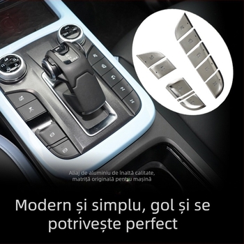 Decorațiune pentru consola centrală din aliaj de aluminiu pentru WEY Tank 300 – buton pornire cu un singur clic, comutator de climatizare și buton frână de mână