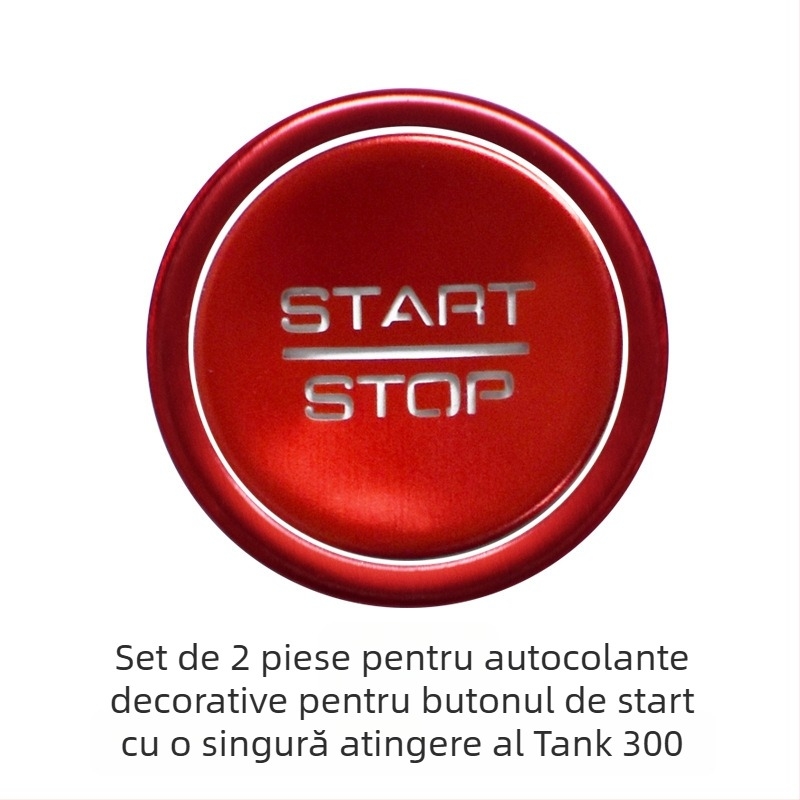 Decorațiune pentru consola centrală din aliaj de aluminiu pentru WEY Tank 300 – buton pornire cu un singur clic, comutator de climatizare și buton frână de mână