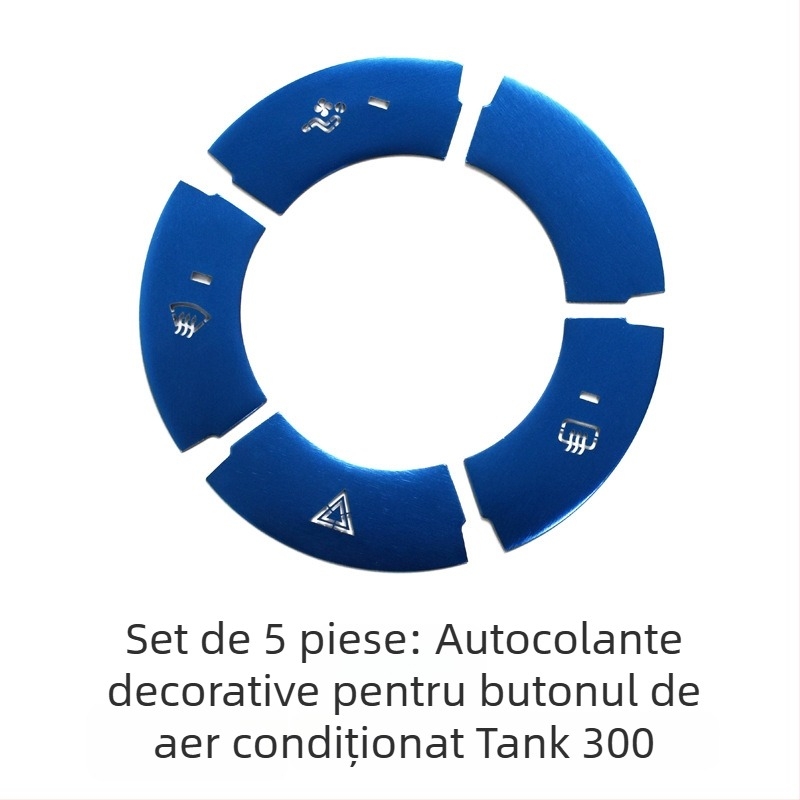 Decorațiune pentru consola centrală din aliaj de aluminiu pentru WEY Tank 300 – buton pornire cu un singur clic, comutator de climatizare și buton frână de mână