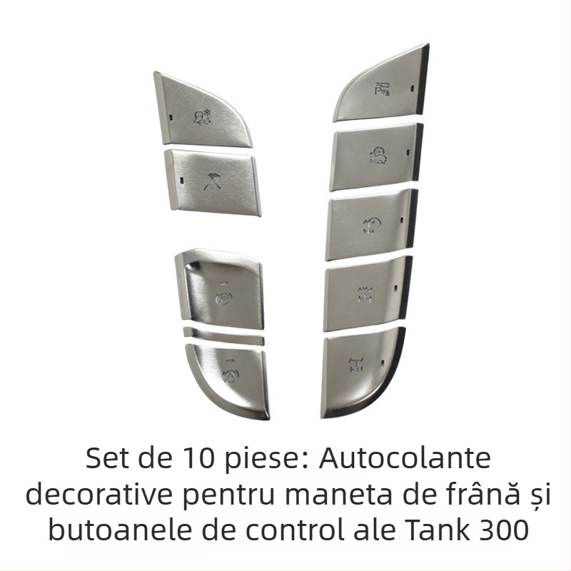 Decorațiune pentru consola centrală din aliaj de aluminiu pentru WEY Tank 300 – buton pornire cu un singur clic, comutator de climatizare și buton frână de mână