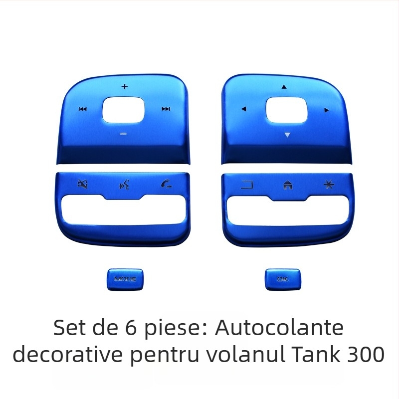Decorațiune pentru consola centrală din aliaj de aluminiu pentru WEY Tank 300 – buton pornire cu un singur clic, comutator de climatizare și buton frână de mână