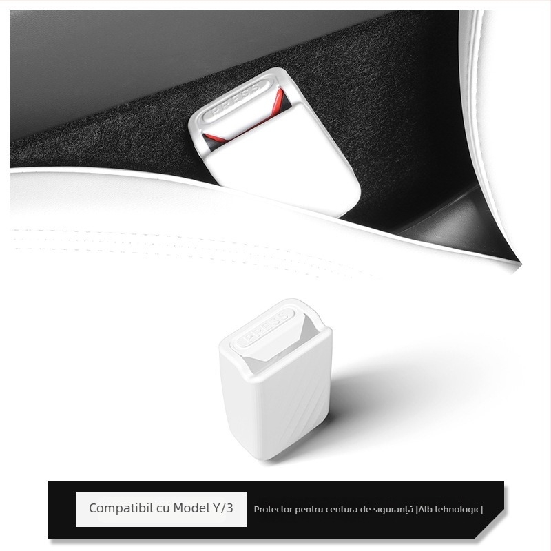 Mingshi accesorii interioare din silicon pentru Tesla Model Y / YL / 3 – husă protector anti-zgârieturi, montaj snap-on pentru volan și panouri interioare