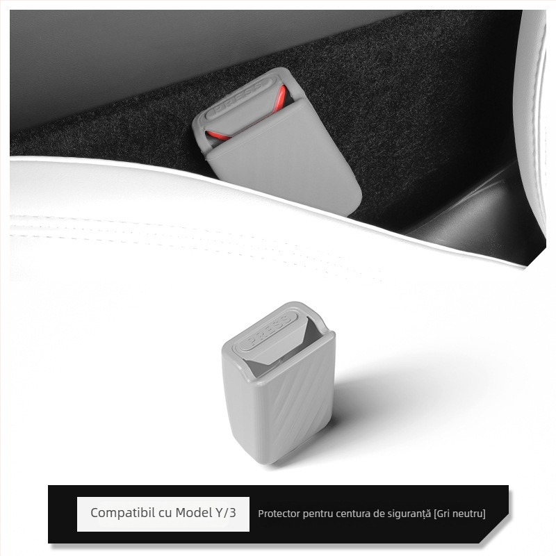 Mingshi accesorii interioare din silicon pentru Tesla Model Y / YL / 3 – husă protector anti-zgârieturi, montaj snap-on pentru volan și panouri interioare