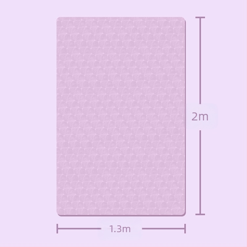 Covoraș de yoga dublu, material TPE, grosime 8 mm, 3,2 kg greutate, anti-derapant și silențios, absorbție la șocuri, imprimeu cu flori