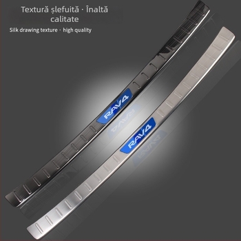 Placă de protecție a portbagajului pentru RAV4 2020, oțel inoxidabil, model H207, cu siglă imprimată