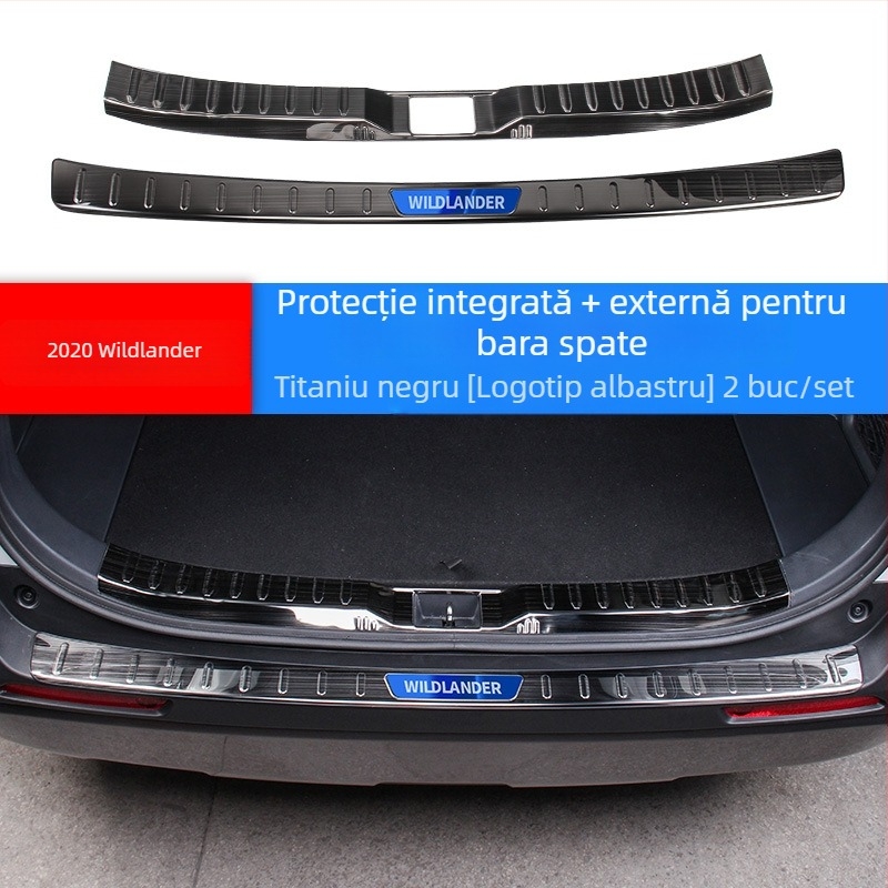 Placă de protecție a portbagajului pentru RAV4 2020, oțel inoxidabil, model H207, cu siglă imprimată