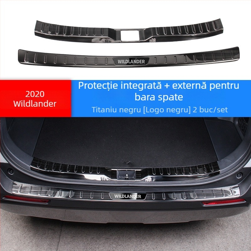 Placă de protecție a portbagajului pentru RAV4 2020, oțel inoxidabil, model H207, cu siglă imprimată