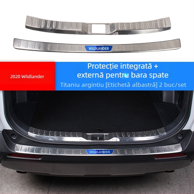 Placă de protecție a portbagajului pentru RAV4 2020, oțel inoxidabil, model H207, cu siglă imprimată