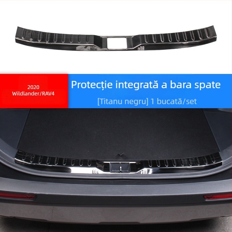Placă de protecție a portbagajului pentru RAV4 2020, oțel inoxidabil, model H207, cu siglă imprimată