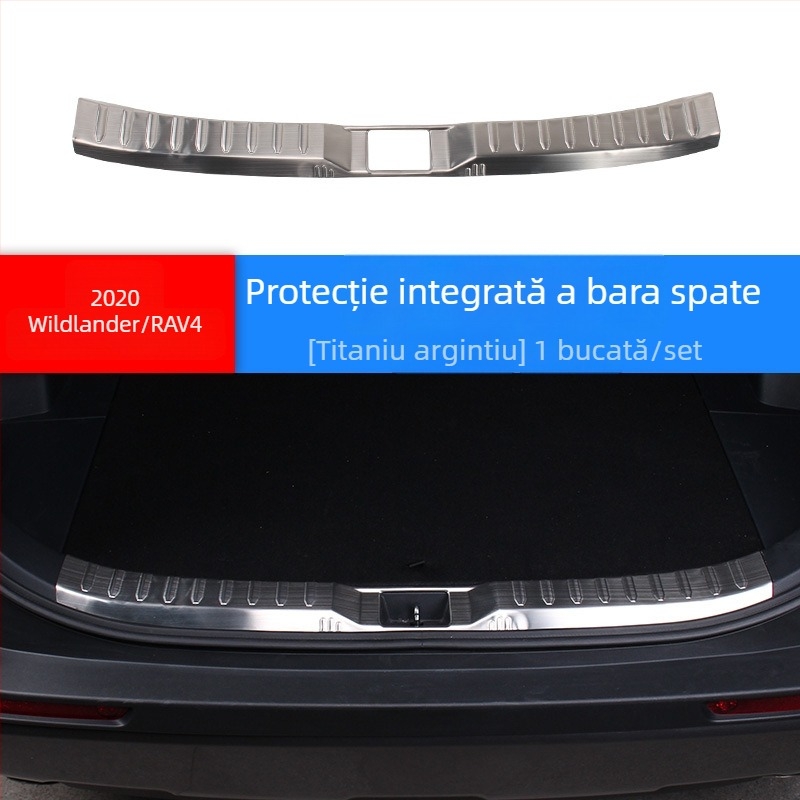 Placă de protecție a portbagajului pentru RAV4 2020, oțel inoxidabil, model H207, cu siglă imprimată