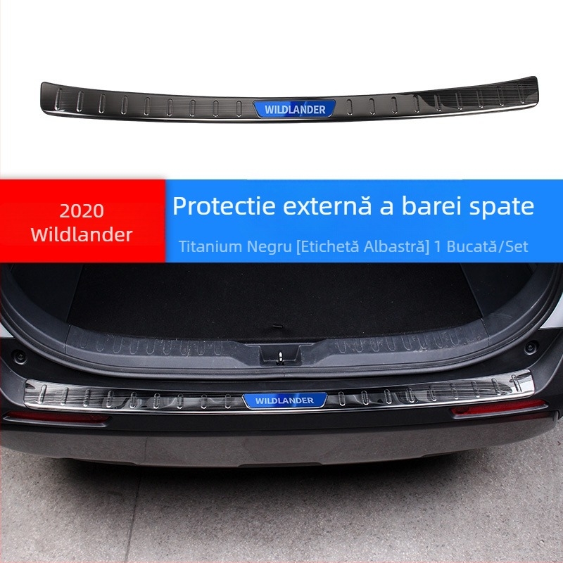 Placă de protecție a portbagajului pentru RAV4 2020, oțel inoxidabil, model H207, cu siglă imprimată