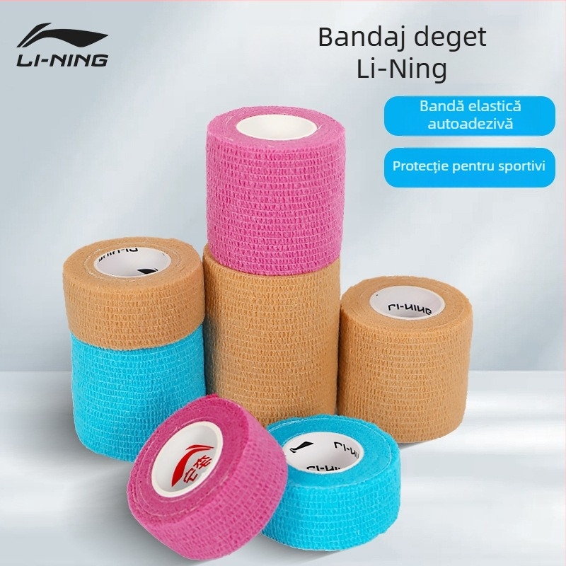 Li Ning Patch muscular Kinezio pentru baschet – Bandă autoadezivă din bumbac pentru mușchi, părți protejate: palme, încheieturi, cap, talie, coate, gambe, umăr, genunchi, gleznă