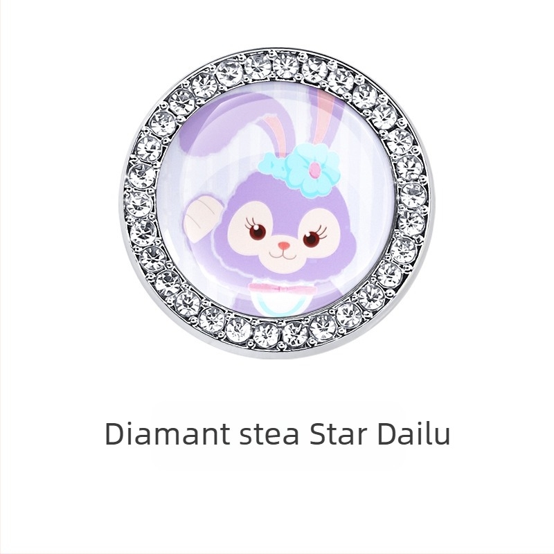 Capac protecție pentru butonul de pornire al mașinii, compatibil universal, din aliaj de zinc, autocolant decorativ cu cristale