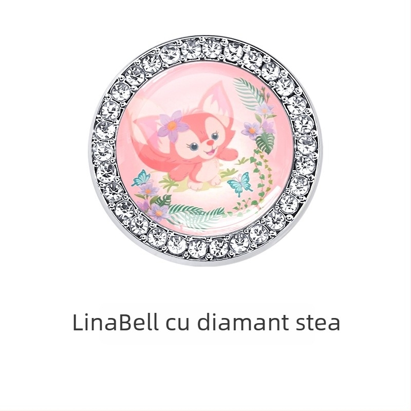 Capac protecție pentru butonul de pornire al mașinii, compatibil universal, din aliaj de zinc, autocolant decorativ cu cristale