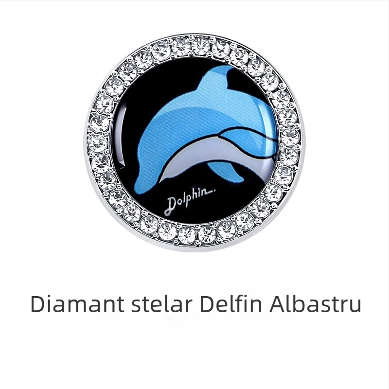 Capac protecție pentru butonul de pornire al mașinii, compatibil universal, din aliaj de zinc, autocolant decorativ cu cristale