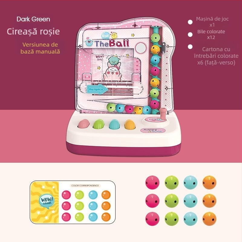 Joc de masă interactiv pentru familie cu puzzle de mingi, pentru copii 4–6 ani — educațional, interactiv, cu muzică și lumini (din plastic)