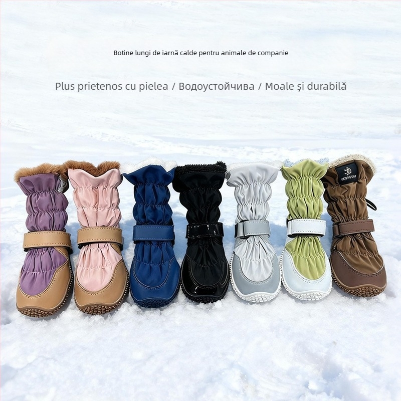 Space Dog Cizme de iarnă pentru câini: impermeabile, antiderapante, căptuiețe cu catifea, înalte și groase