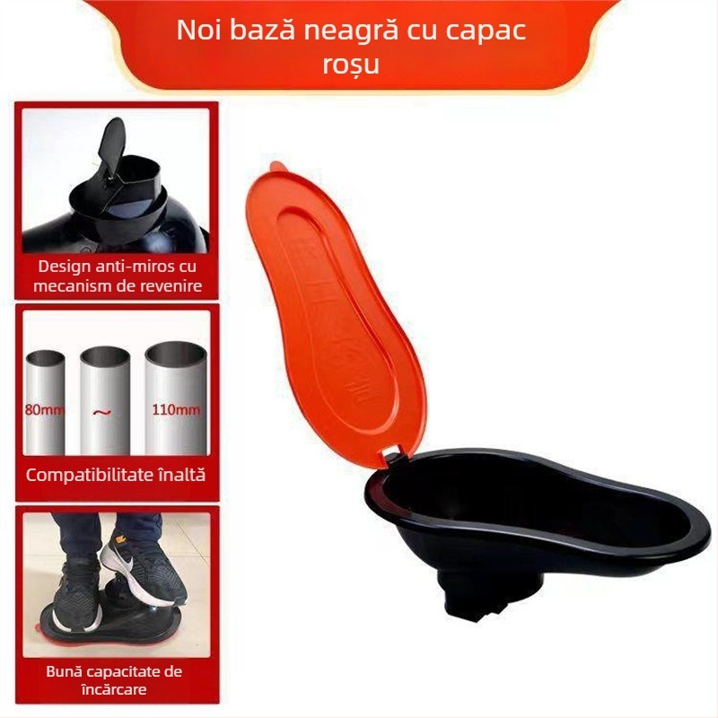 Toaletă de tip squat, din plastic, pentru șantiere, certificat CE, fără rezervor de apă, fără sifon