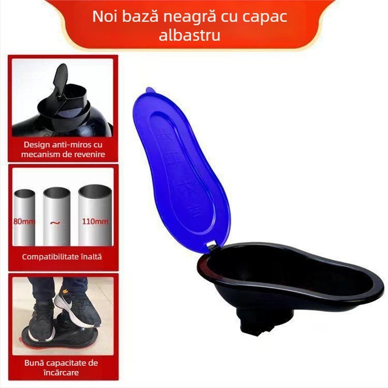 Toaletă de tip squat, din plastic, pentru șantiere, certificat CE, fără rezervor de apă, fără sifon