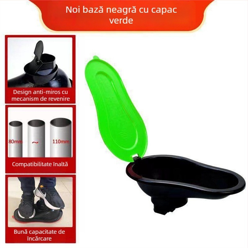 Toaletă de tip squat, din plastic, pentru șantiere, certificat CE, fără rezervor de apă, fără sifon