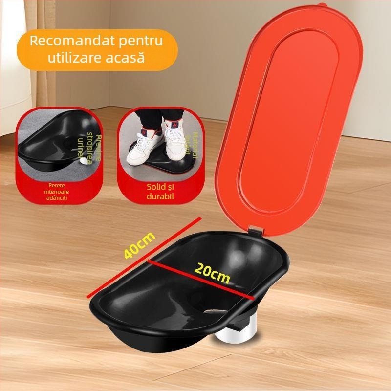 Toaletă de tip squat, din plastic, pentru șantiere, certificat CE, fără rezervor de apă, fără sifon