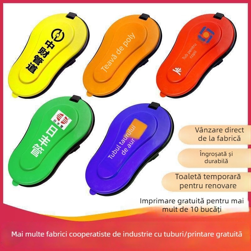 Toaletă de tip squat, din plastic, pentru șantiere, certificat CE, fără rezervor de apă, fără sifon