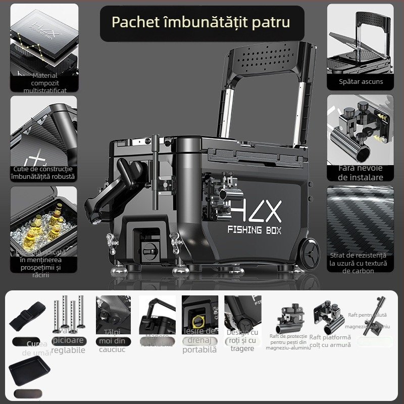 Cutie de pescuit 3600 cu turn lateral – ultra-ușoară, set complet, ABS, îngroșat, multifuncțional; Brand Fairy in the painting; Capacitate 32-45; Origine Zhejiang