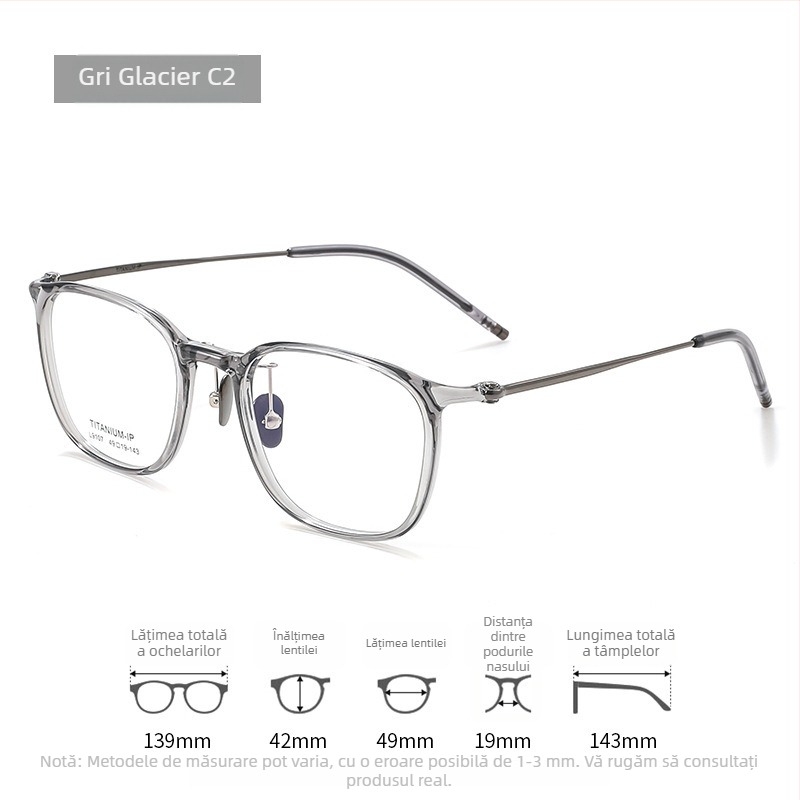 Ochelari de lectură pentru femei - ramă integrală, TR90 și titan, lentile din plastic, față ovală, compatibile cu miopia, stil literar retro