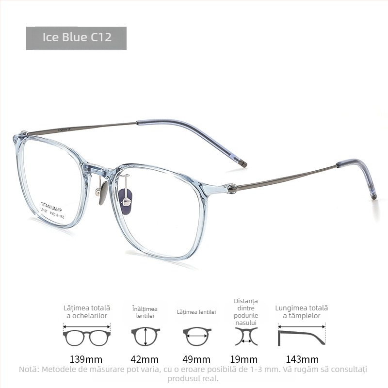 Ochelari de lectură pentru femei - ramă integrală, TR90 și titan, lentile din plastic, față ovală, compatibile cu miopia, stil literar retro