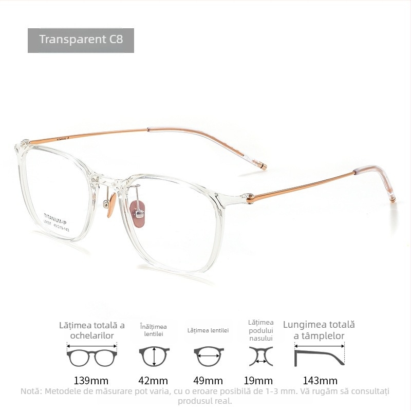 Ochelari de lectură pentru femei - ramă integrală, TR90 și titan, lentile din plastic, față ovală, compatibile cu miopia, stil literar retro