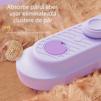 Pieptene-greblă pentru îngrijirea câinilor, ABS+TPR, îndepărtarea părului și masaj