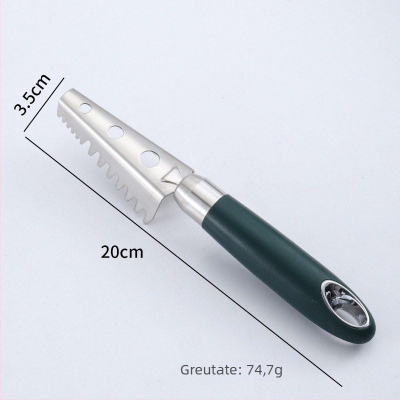 Set de ustensile de bucătărie din oțel inoxidabil 304: lingură pentru fructe, tel pentru ouă, cuțit de decojit, îndepărtător de solzi de pește, deschizător de sticle