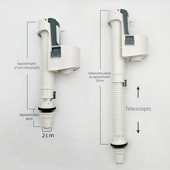Valvă de spălare pentru toaletă cu buton dublu, universal, asamblare, stil modern, Yi junlin