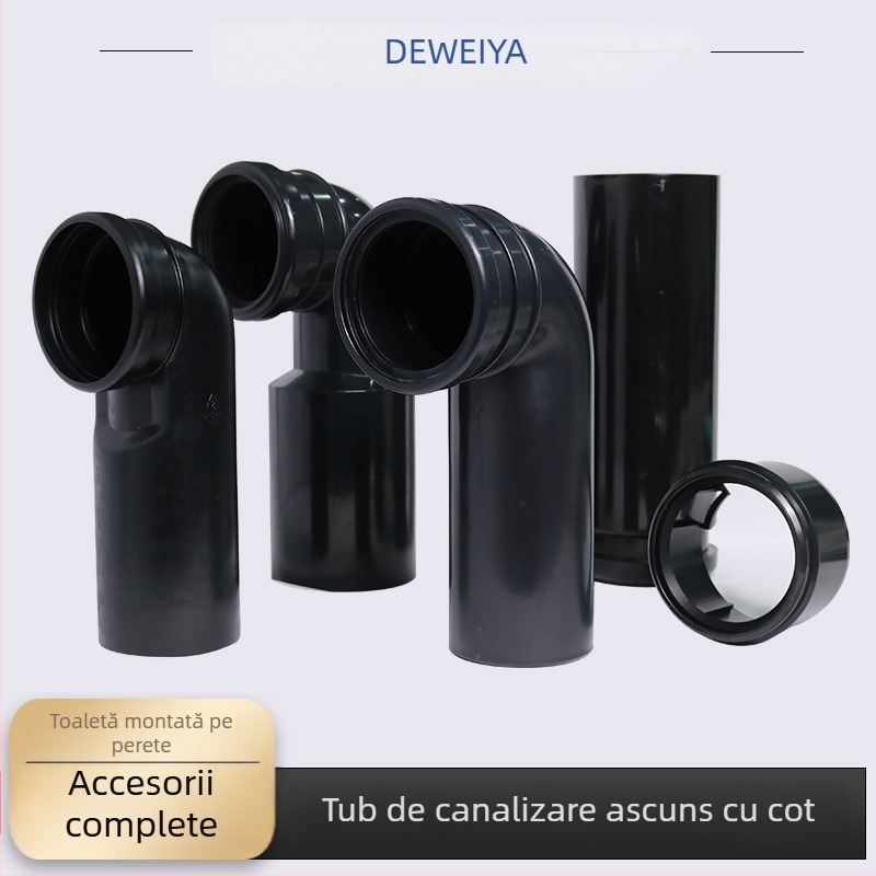 Adaptor de cot drenaj pentru WC suspendat, PVC, Deweiya, stil modern minimalist
