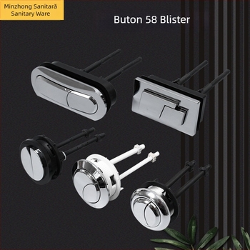 Buton de spălare pentru rezervorul de toaletă – rotund, apăsare dublă, comutator capac, stil modern simplu, Minzhong