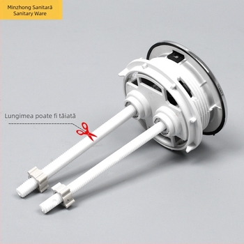 Buton de spălare pentru rezervorul de toaletă – rotund, apăsare dublă, comutator capac, stil modern simplu, Minzhong