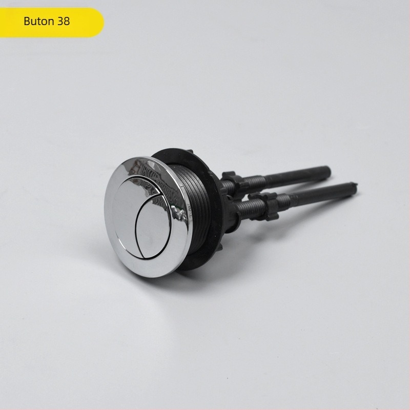 Buton de spălare pentru rezervorul de toaletă – rotund, apăsare dublă, comutator capac, stil modern simplu, Minzhong